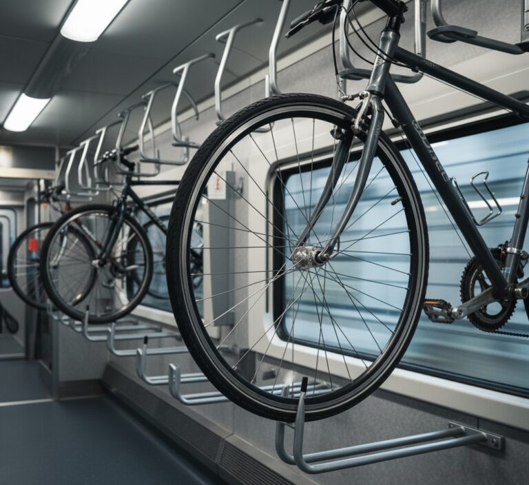 jak powiesić rower w pociągu